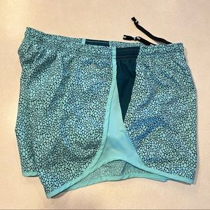 Nike Turquoise Dri-Fit Pattern Shorts Small